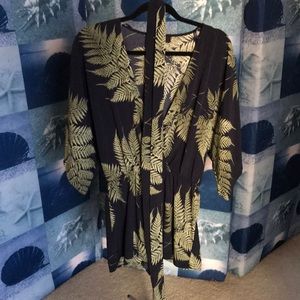 Blue/green fern romper